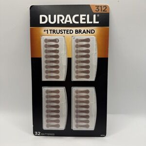 Duracell Hearing Aid Batteries 32 Pack Size 312 Zinc Air DA312B32 Mar 2027